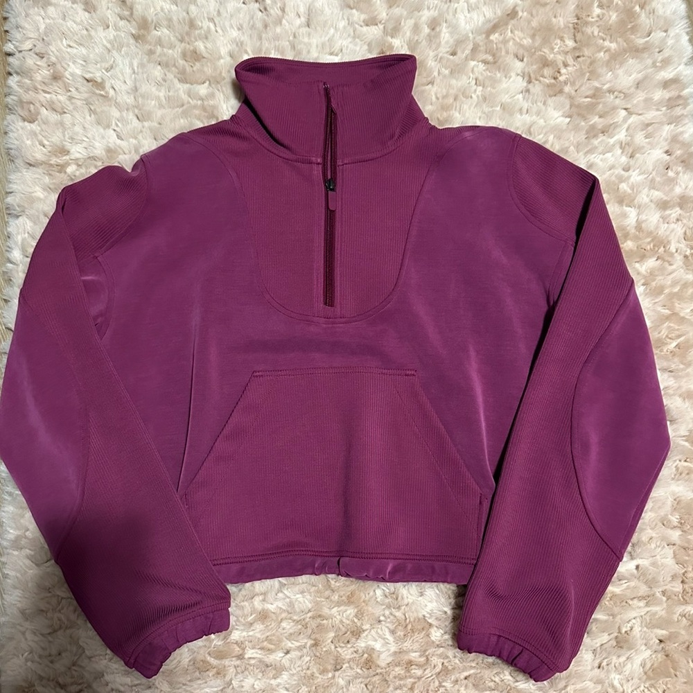 Lululemon Softstreme Half-Zip size 6 Deep Luxe